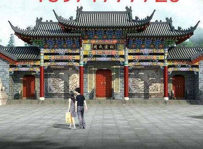 古建門樓|仿古祠堂|仿古寺廟--湖北藍(lán)禾園林古建工程