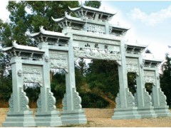 供應(yīng)園林古建工程,黃龍山石牌坊,五門(mén)石牌坊,異形石牌坊